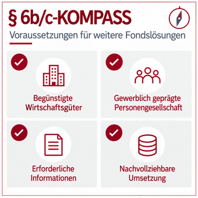 6b Kompass - Voraussetzung für weitere Fondslösungen §6b/c Kompass; Voraussetzung für weitere Fondslösungen