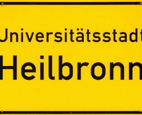 Ortsschild Universitätsstadt Heilbronn