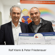 Spende Große Hilfe für kleine Helden - Ralf Klenk und Peter Friedenauer
