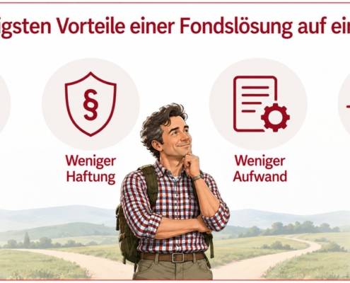 Schaubild: Die wichtigsten Vorteile einer Fondslösung auf einen Blick (§6b/c Rücklage)