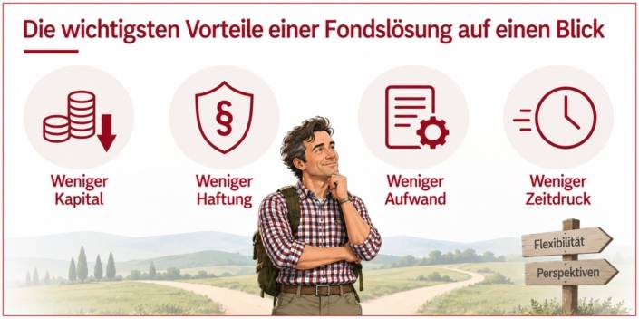 Vorteile Fondslösung 6b Schaubild: Die wichtigsten Vorteile einer Fondslösung auf einen Blick (§6b/c Rücklage)