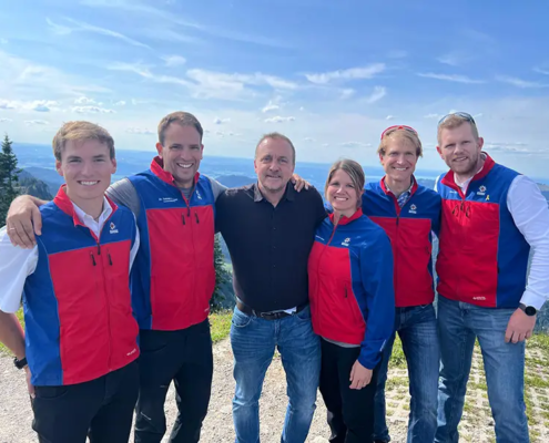 Mitglieder der Bergwacht Bad Tölz mit Axel Hermann